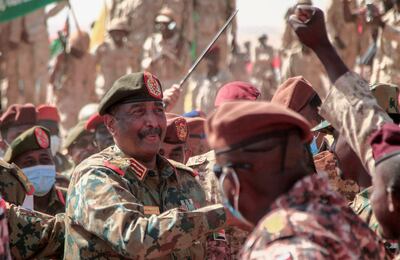 Sudan's military ruler Gen Abdel Fattah Al Burhan said the focus is on building 'a country of freedom, peace and justice'. AFP