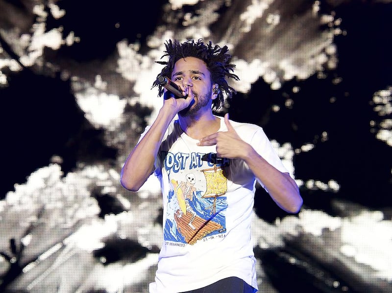 J Cole will replace Kendrick Lamar for the F1 after race show on Friday. Vidhyaa / The National
