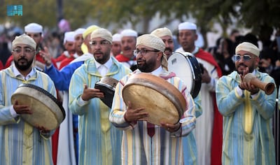 The Saudi Theatre and Performing Arts Commission launched the second Qemam International Festival for Mountain Performance Arts on Friday in Abha. Photo: SPA