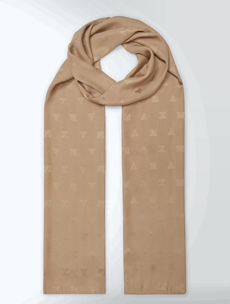 Exclusive to the Middle East: silk headscarf, from Max Mara