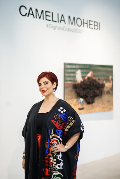 Emirati artist Camelia Mohebi held her first solo exhibition, Signals, in Dubai this week. Photo: Camelia Mohebi