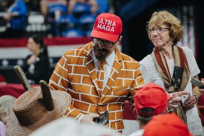 A Trump supporter at a Pennsylvania rally. Bloomberg