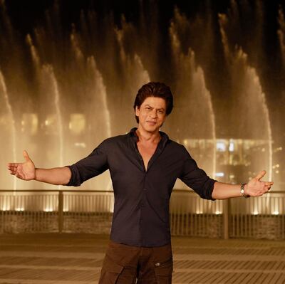Shah Rukh Khan at the Dubai Fountain. The star has released a new video campaign to promote tourism in the emirate. Photo: Dubai Tourism