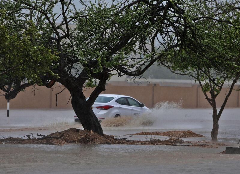 Flooded Salalah streets. Mohammed Mahjoub / AFP Photo