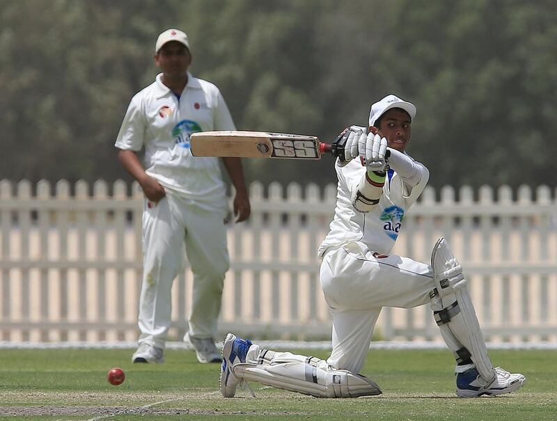 UAE batsman Jonathan Figy, seen here in a file photo from April 10, 2015, top scored for the UAE Under 19's in their 61-run defeat to Hong Kong in the ICC Under 19 World Cup Qualifier Asia Division 2 match in Kuala Lumpur on September 27, 2016. Ravindranath K / The National