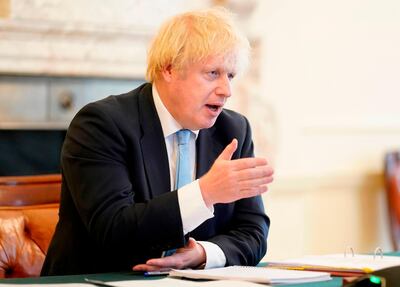 A handout image released by 10 Downing Street, shows Britain's Prime Minister Boris Johnson answering questions from a Parliamentary Liaison Committee on the government's handling of the global Covid-19 pandemic in London on May 27, 2020.  British Prime Minister Boris Johnson saw his public support suffer the sharpest fall for a Conservative leader in a decade Wednesday as he prepared to be grilled by lawmakers over his handling of the Dominic Cummings scandal. Johnson has stuck by Cummings despite a public and political backlash over his top aide's travels to visit family despite the government's strict rules to curb the coronavirus pandemic. - RESTRICTED TO EDITORIAL USE - MANDATORY CREDIT "AFP PHOTO / 10 DOWNING STREET / ANDREW PARSONS " - NO MARKETING - NO ADVERTISING CAMPAIGNS - DISTRIBUTED AS A SERVICE TO CLIENTS
 / AFP / 10 Downing Street / Andrew PARSONS / RESTRICTED TO EDITORIAL USE - MANDATORY CREDIT "AFP PHOTO / 10 DOWNING STREET / ANDREW PARSONS " - NO MARKETING - NO ADVERTISING CAMPAIGNS - DISTRIBUTED AS A SERVICE TO CLIENTS
