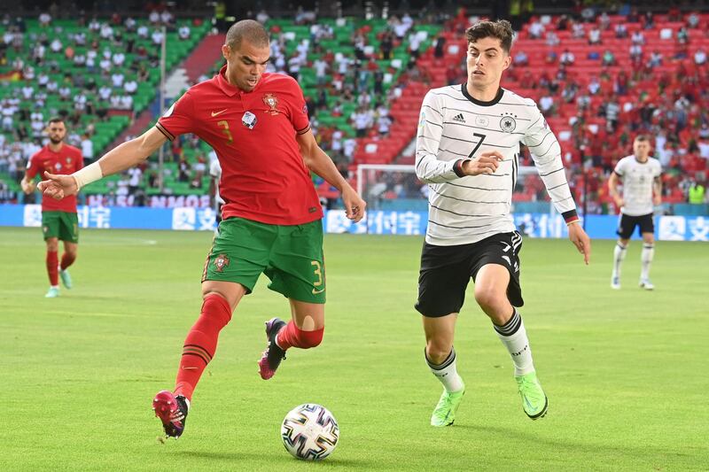 Pepe - 5: Veteran was up against it at start as Germany piled on pressure in opening 45 minutes but still found energy to launch lung-bursting overlap in final third just before half-time. Hard day at office for 38-year-old as Germany ripped defence apart time and again. AFP