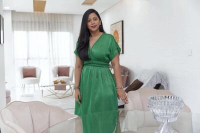 DUBAI, UNITED ARAB EMIRATES. 14 APRIL 2021. Minal Siyal is the CEO and founder of Beauty Binge, a UAE conscious beauty and self-care platform offering cruelty-free, organic and vegan products. (Photo: Antonie Robertson/The National) Journalist:  David Dunn. Section: Business.