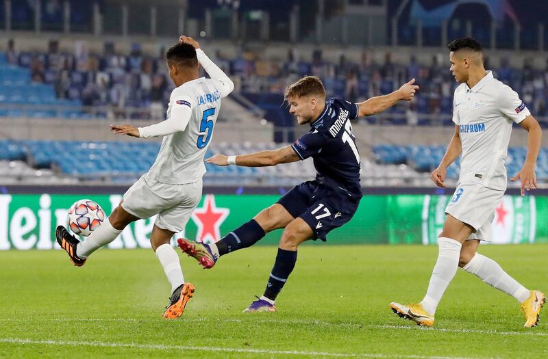 CF Ciro Immobile (Lazio). A thumping goal in Lazio's win over Zenit St Petersburg announced the talisman's return from a Covid-19 precautionary absence. He then won and scored the penalty that secured the points. AP Photo