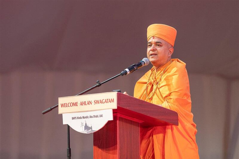 Swamishri during the assembly