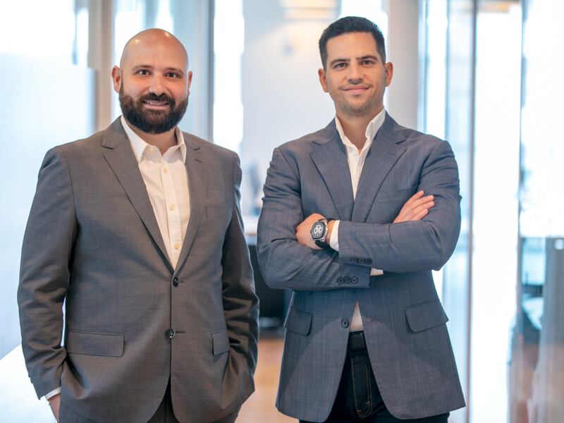Tariq Seksek (left) and Khaldoon Bushnaq, co-founders of Alma Health. Photo: Alma Health