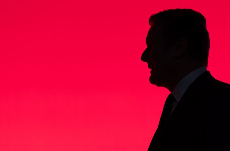 Labour leader Keir Starmer at the party's conference in Liverpool, England, on Monday. EPA