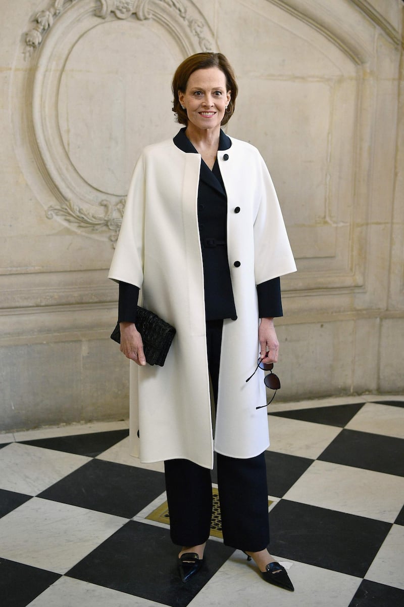 US actress Sigourney Weaver ahead of the Dior Women's Spring-Summer 2020/2021 Haute Couture show. AFP