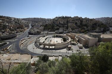 General view showing empty streets, during the nationwide curfew for two days, amid fears of a rising number of coronavirus disease (COVID-19) cases in Amman, Jordan October 16, 2020. REUTERS/Muhammad Hamed