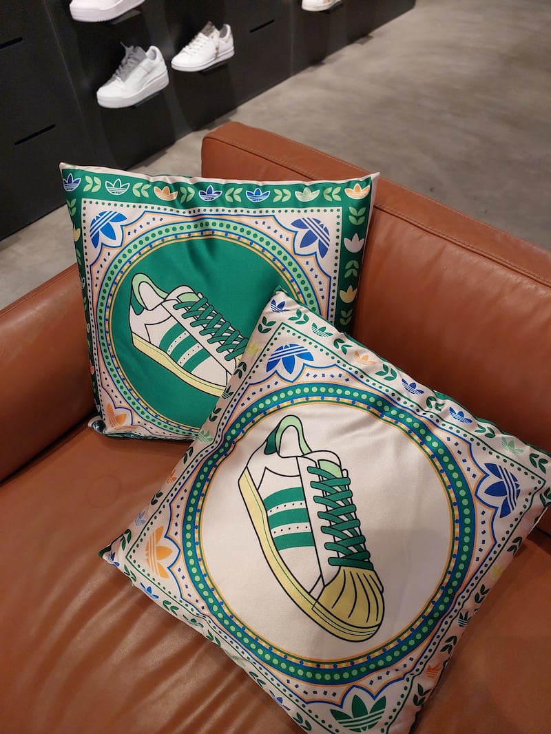 Themed cushions. Sarah Maisey / The National