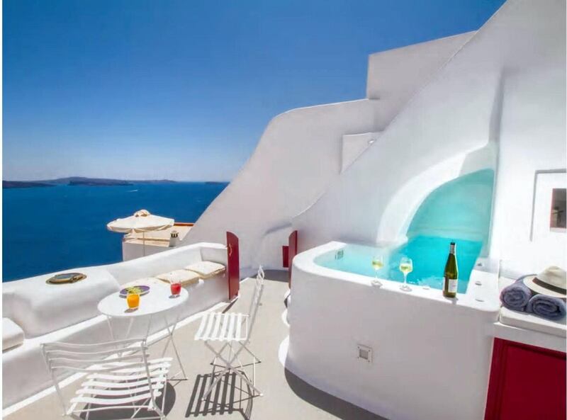 6. Hector Cave House on the island of Santorini in Greece is carved into the caldrea cliff and overlooks the gorgeous area of Oia, famed for its sunsets.