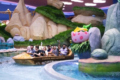 ABU DHABI, UNITED ARAB EMIRATES - JULY 24, 2018. 

The Flintstones Bedrock River Adventure at Bedrock land in Warner Bros World Abu Dhabi.

Almost 15,000 tickets for Warner Bros World Abu Dhabi have been sold ahead of opening to the public on Wednesday.


(Photo by Reem Mohammed/The National)

Reporter: 
Section: NA + AL