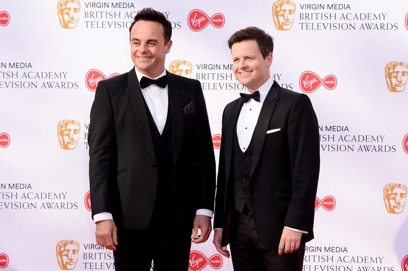 Ant and Dec, Anthony McPartlin and Declan Donnelly attend the Virgin Media British Academy Television Awards at the Royal Festival Hall in London, Britain, 12 May 2019. Getty Images