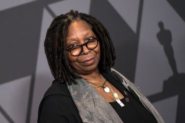(FILES) In this file photo taken on November 11, 2017 Actress Whoopi Goldberg attends the 2017 Governors Awards in Hollywood, California.  - US actress Whoopi Goldberg on February 1, 2022 was suspended from the talk show she hosts for two weeks after saying that the Nazi genocide of six million Jews "was not about race. " (Photo by VALERIE MACON  /  AFP)
