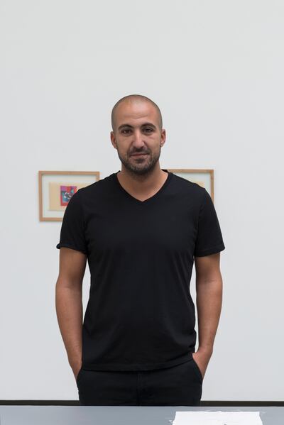 Palestinian artist Majd Abdel Hamid. Photo: Isabelle Arthuis / Fondation d’entreprise Hermes