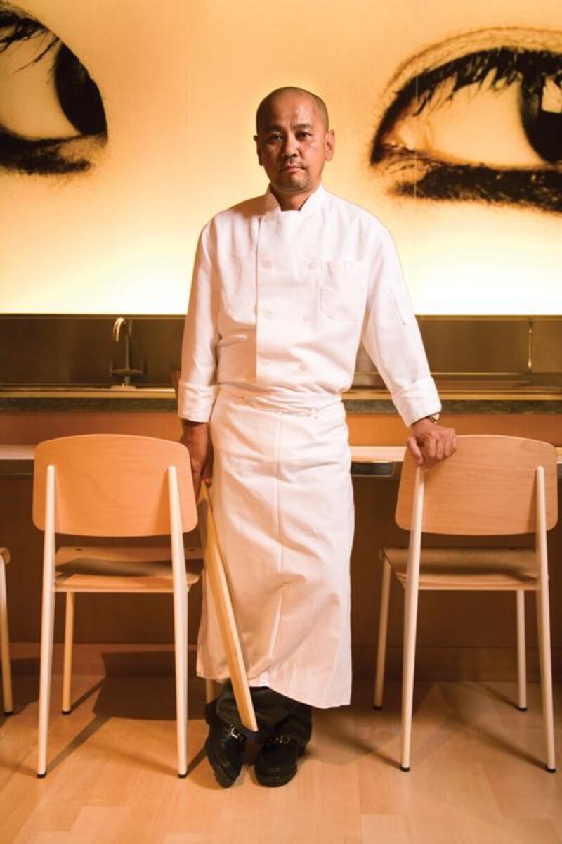 Master sushi chef Katsuya Uechi of Katsuya by Starck. Courtesy Katsuya by Starck