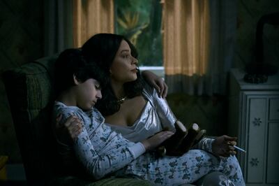 Sofia Vergara's character moves her children from Colombia to Miami in the opening episode of Griselda. Photo: Netflix