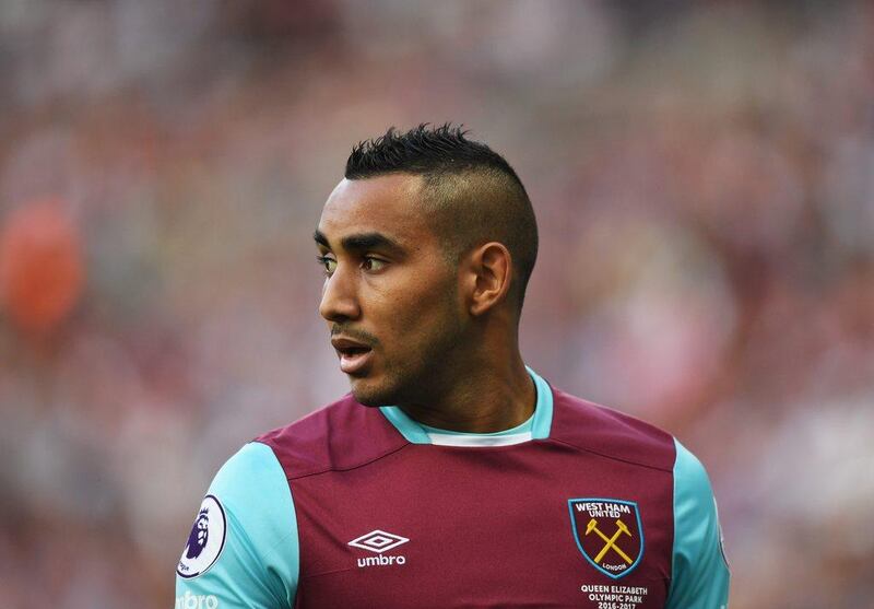 Dimitri Payet of West Ham United looks on during the Premier League match against Southampton. Shaun Botterill / Getty Images