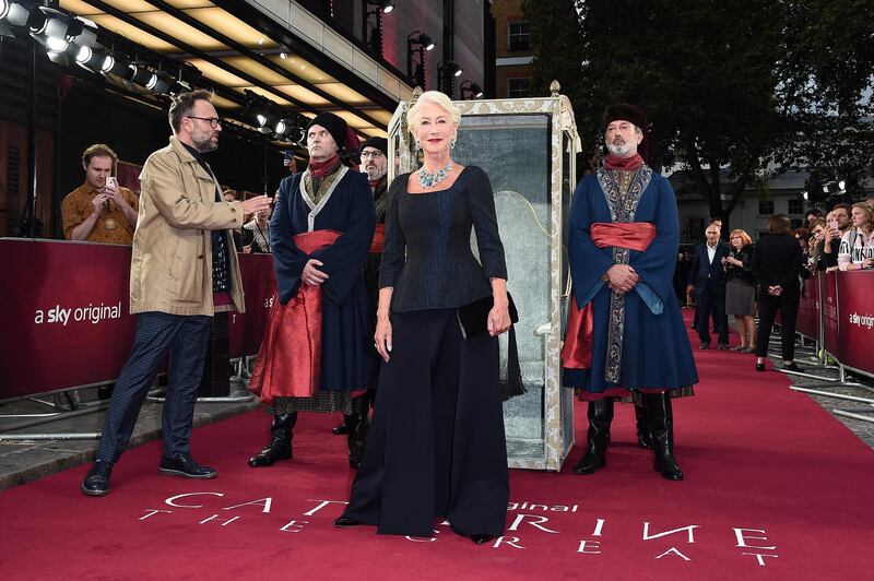 Dame Helen Mirren arrives at the 'Catherine The Great' UK premiere at The Curzon Mayfair on September 25, 2019 in London. Getty Images