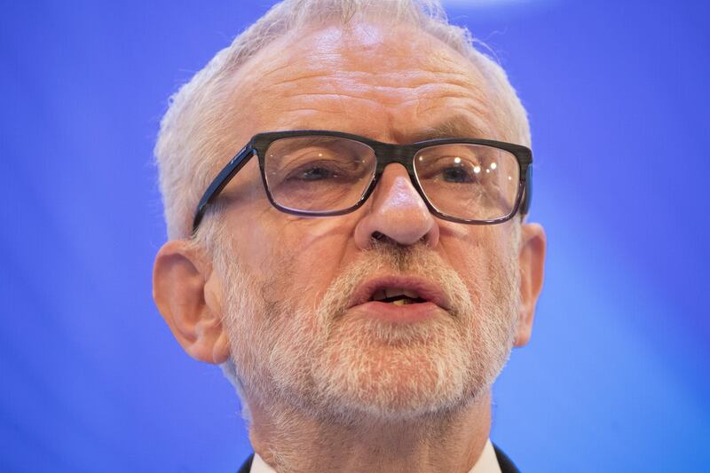 Jeremy Corbyn, leader of the Labour party, speaks at the Confederation of British Industry (CBI) 2019 Annual Conference in London, U.K., on Monday, Nov. 18, 2019. British Prime Minister Boris Johnson will try to win business leaders to his side with an offer of tax cuts at the start of a crucial week in the U.K. general election campaign. Photographer: Jason Alden/Bloomberg