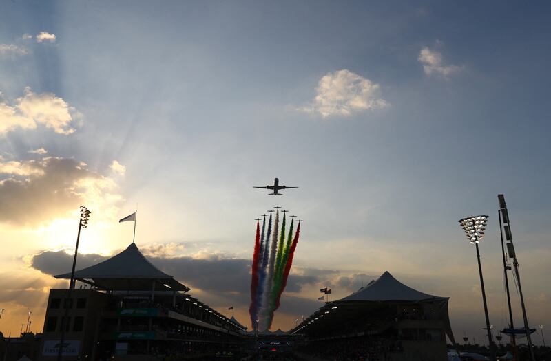 General view during an air display before the race. Reuters