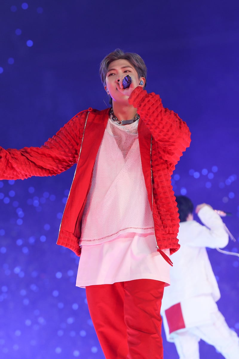 RM performing during the concert.