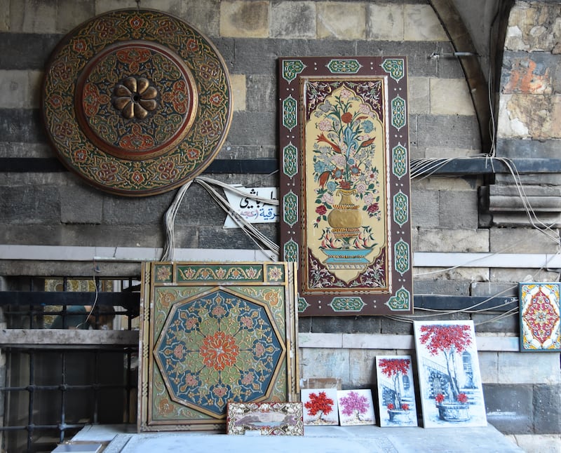 The hand-decorated wooden pieces in the bazaar are a feature of Sulaymaniyah.