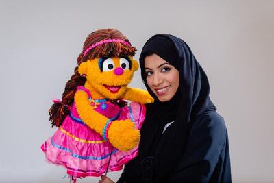 April 29, 2015- Emirati puppeteer Asma Al Shamsi brings life to new Ifath Ya Simsim muppet Shams
Courtesy Iftah Ya Simsim *** Local Caption ***  muppet3.jpg