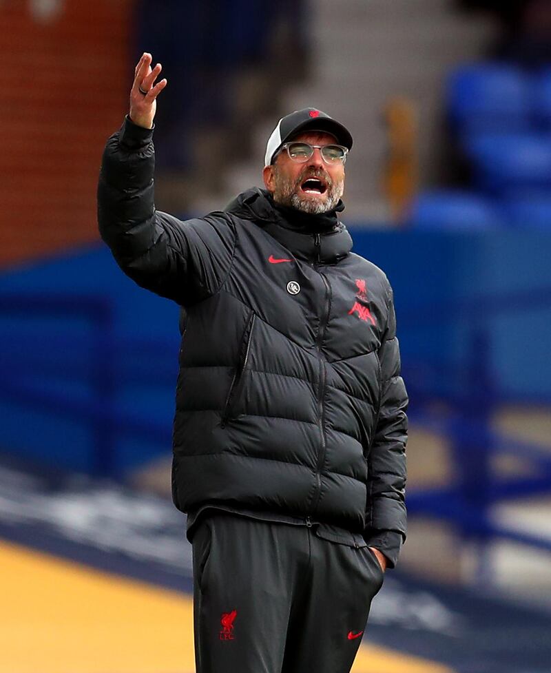 Liverpool manager Jurgen Klopp. PA