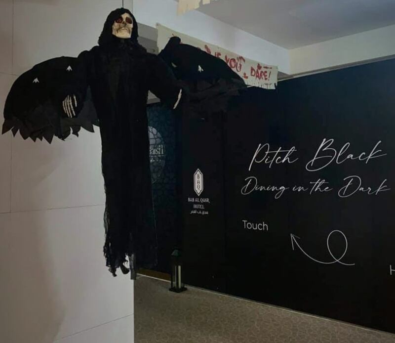 Fresh Basil has a dine-in-the-dark experience for Halloween. Photo: Bab Al Qasr Hotel