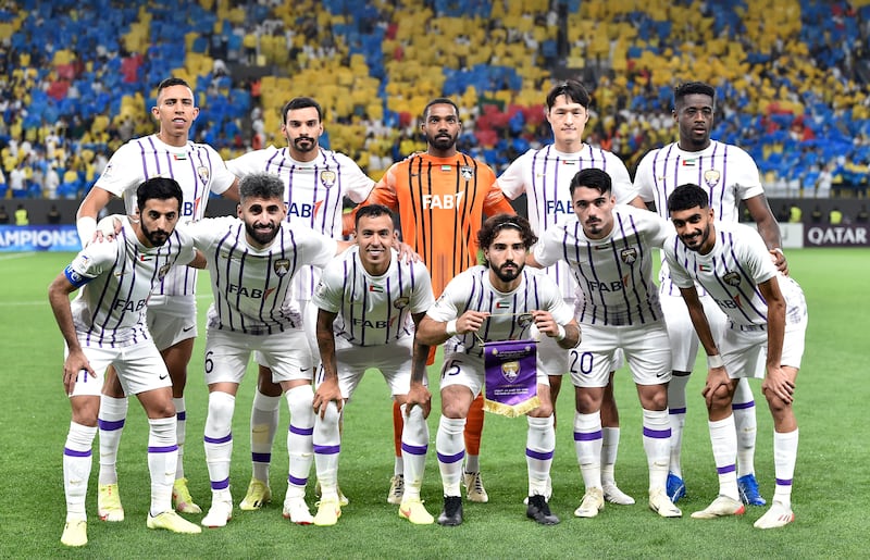 The Al Ain team before the match. Reuters