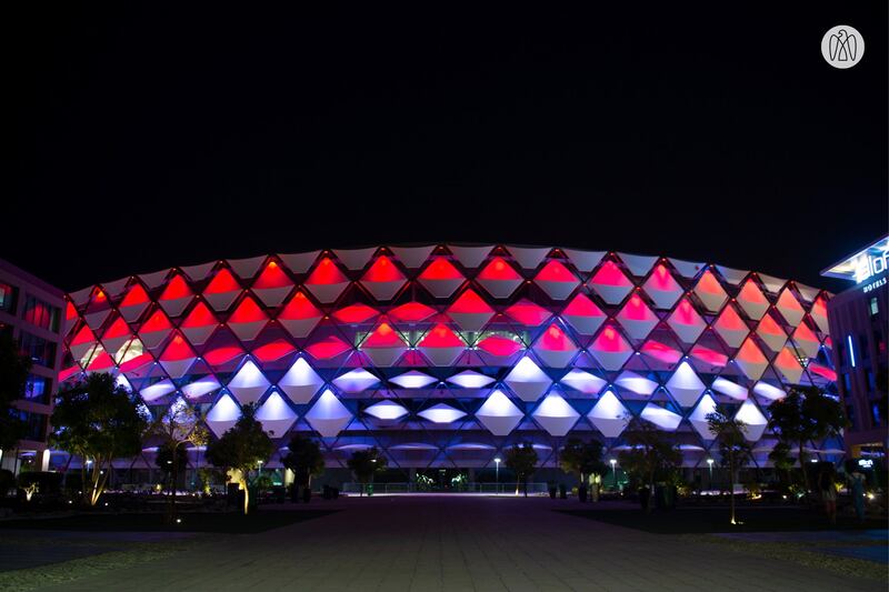 Hazza bin Zayed Stadium in Al Ain pays its tribute to Singapore.
