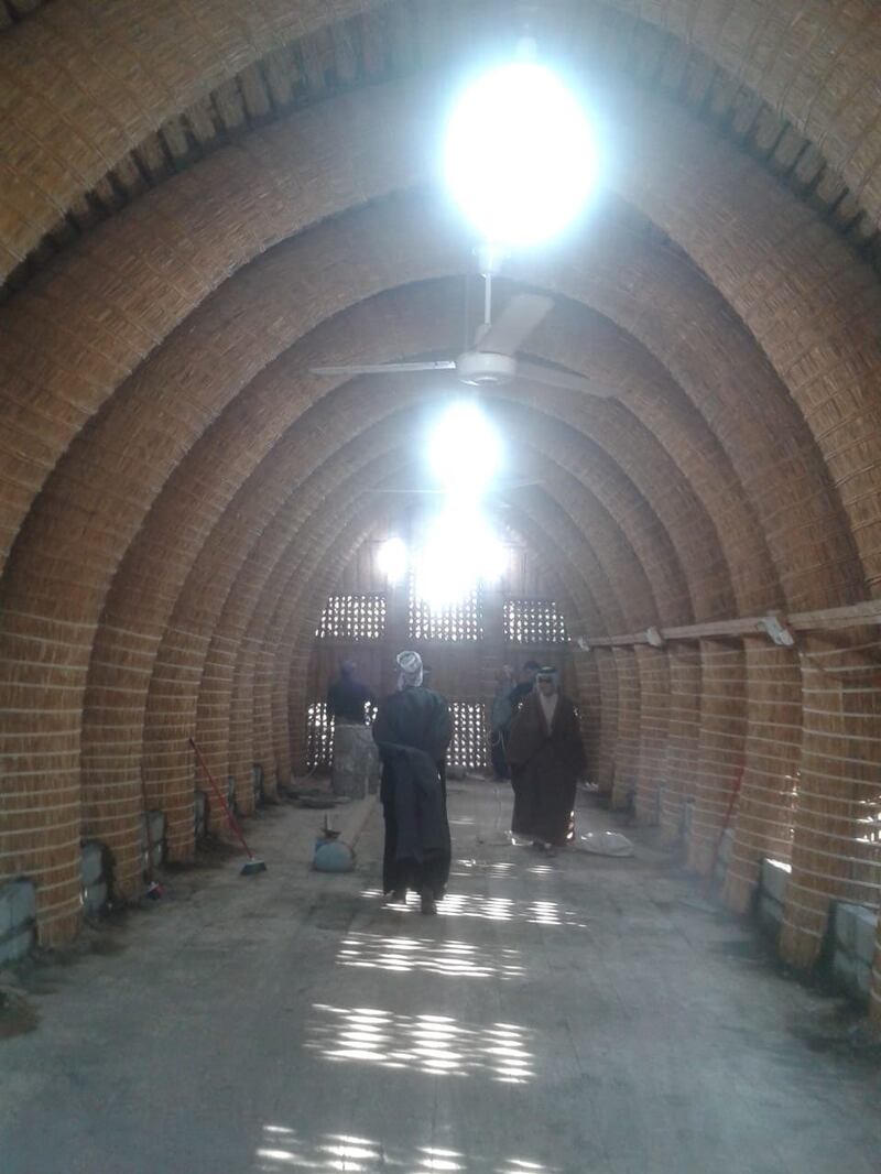 The interior of a reed house. Photo: Mr Najim