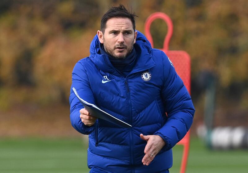 COBHAM, ENGLAND - NOVEMBER 06:  Frank Lampard of Chelsea during a training session at Chelsea Training Ground on November 6, 2020 in Cobham, United Kingdom. (Photo by Darren Walsh/Chelsea FC via Getty Images)