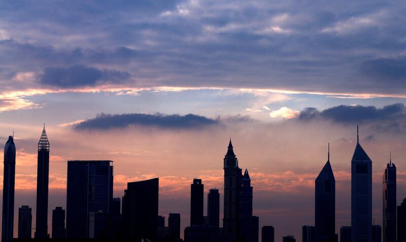 A picture taken on April 4, 2016, shows the skyline of Dubai during the sunset.



 


 / AFP / KARIM SAHIB






 


 / AFP / KARIM SAHIB


 / AFP / KARIM SAHIB / AFP PHOTO / KARIM SAHIB