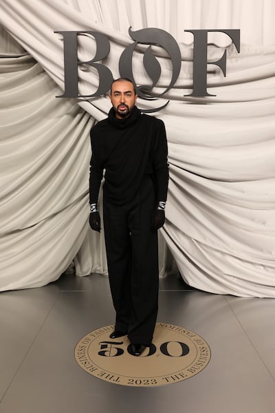 Saudi fashion designer Mohammed Ashi at the BoF500 Gala during Paris Fashion Week. Getty Images