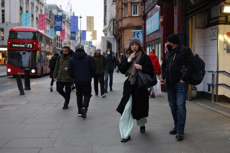 People exit Oxford Street tube station as England takes a significant step in easing lockdown restrictions, with non-essential retail, beauty services, gyms and outdoor entertainment venues among the businesses allowed to reopen. Getty Images