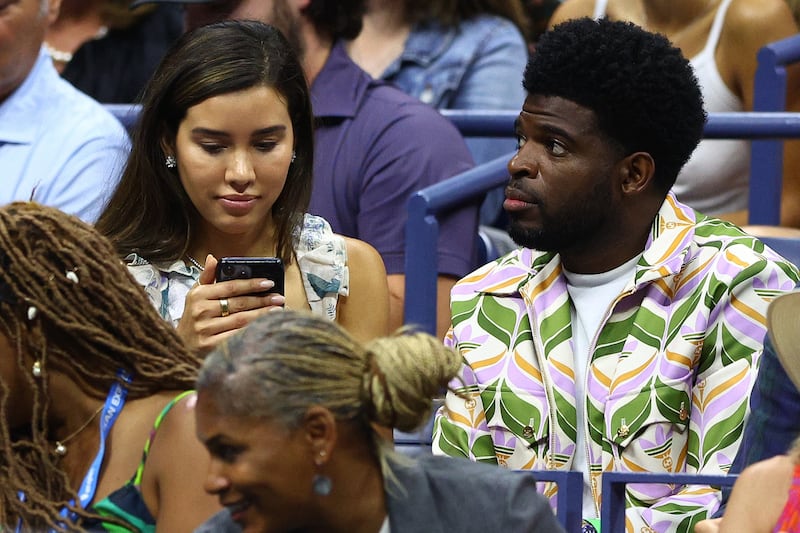 NHL player PK Subban at the US Open on Friday. AFP
