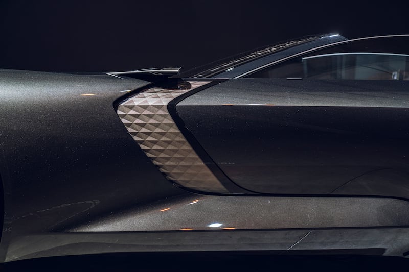 The chevron design on the Skysphere's doors give a distinct indication of speed.