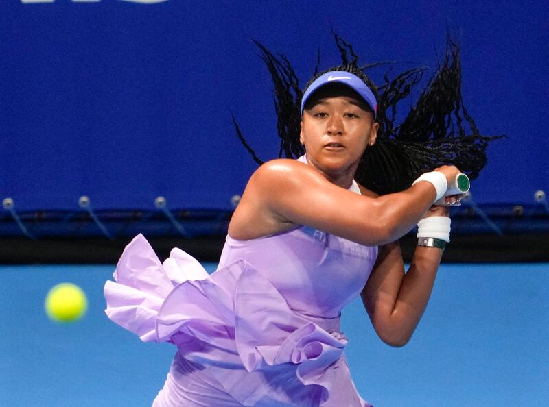Naomi Osaka of Japan in action against Daria Saville of Australia during a match of the Pan Pacific Open tennis tournament in Tokyo, Japan on September 20, 2022. EPA