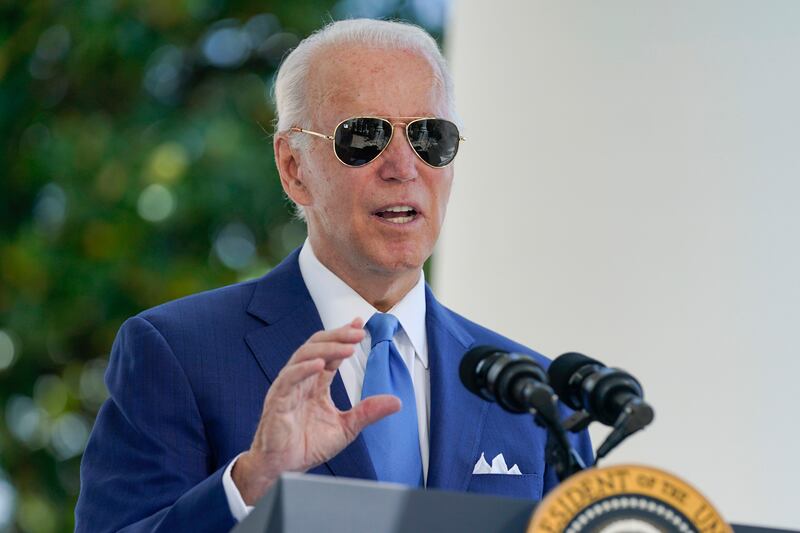 US President Joe Biden's coronavirus condition has improved, although he needs a second negative test to resume full duties. AP