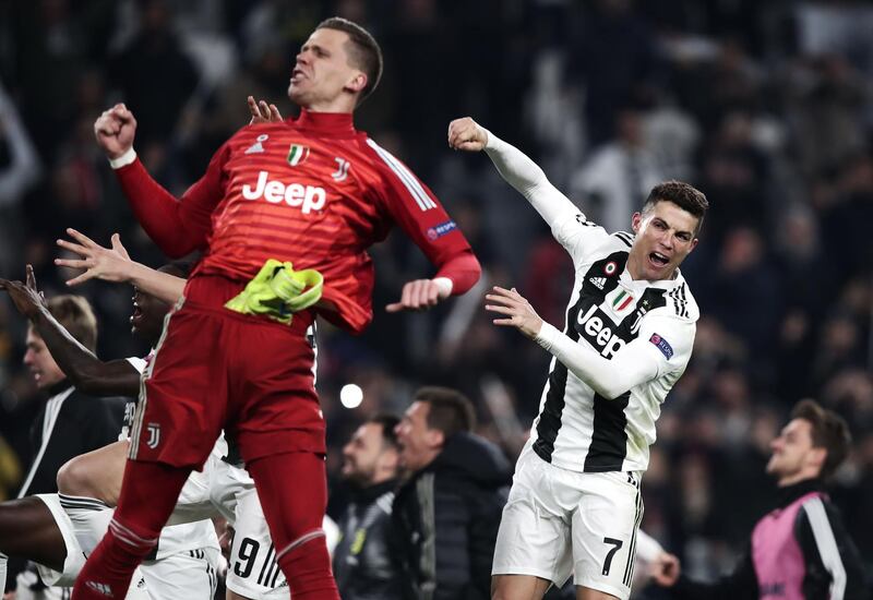 Juventus players celebrate. AFP