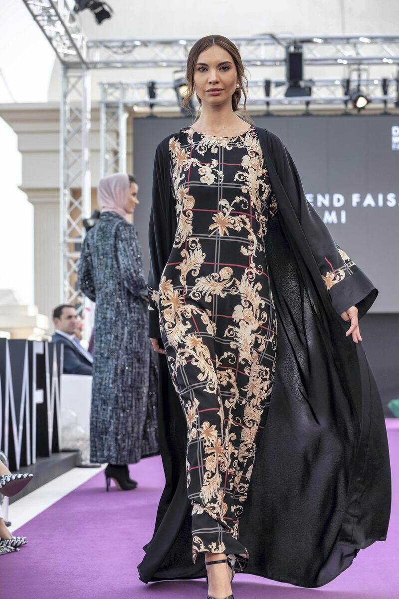 DUBAI, UNITED ARAB EMIRATES. 07 MARCH 2019. Dubai Modest Fashion Week Day 1 at the Emerald Palace Kempinski. H.H. Sheikha Hend Faisal Al Qassami, UAE. (Photo: Antonie Robertson/The National) Journalist: Hafsa Lodi. Section: National.