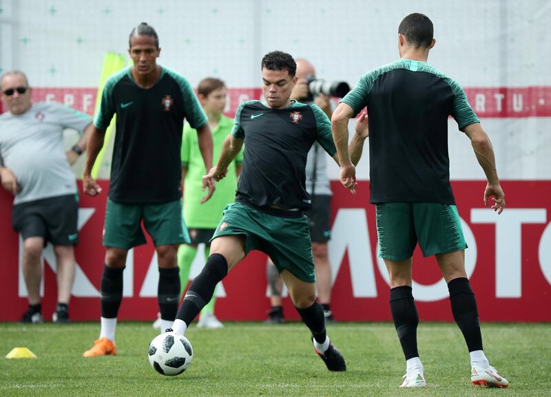 Portugal's Pepe during training. Albert Gea / Reuters