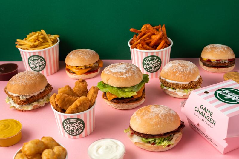 Aside from its signature burgers, the vegan fast-food chain offers plant-based chicken nuggets and tater tots.